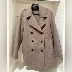 Jenni Kayne Oversized Double-Breasted Tan Coat